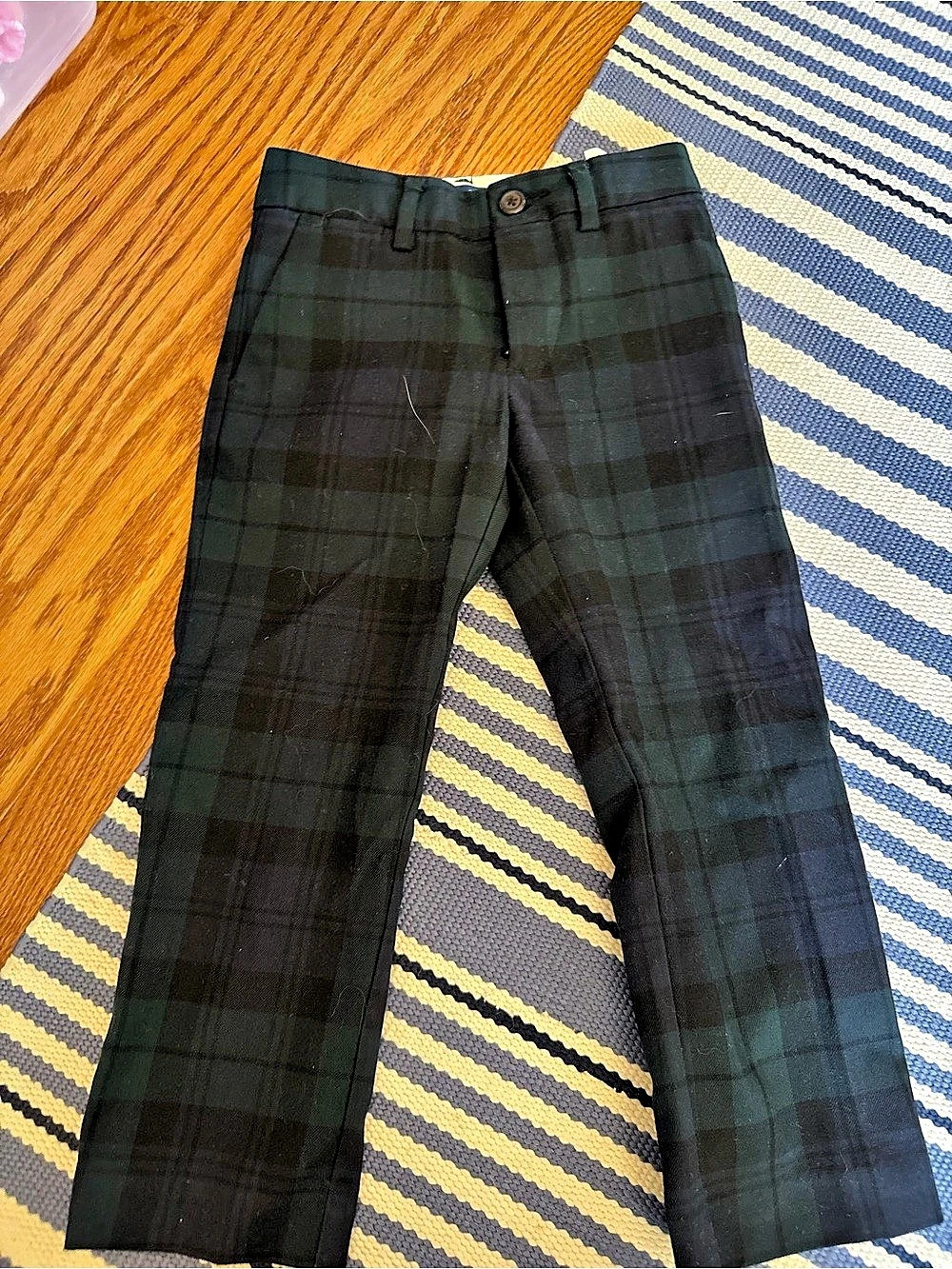 Polo Ralph Lauren Black Watch Plaid Trousers Boys 3T Green & Black
